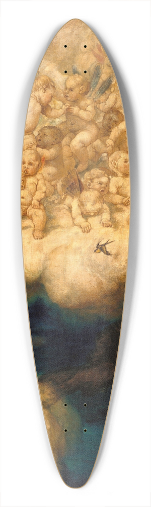 Hans Thoma - Cloud of Angels 39.3 inch art pintail longboard deck