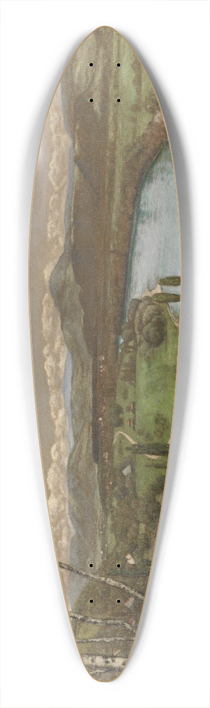 Hans Thoma - Das Rheintal bei Sckingen 39.3 inch art pintail longboard deck