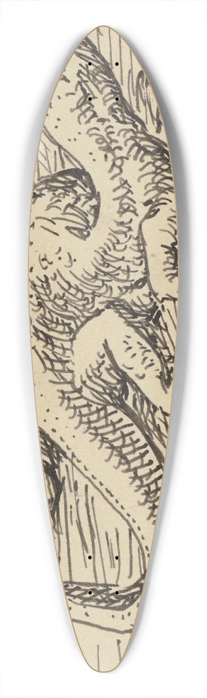 Hans Thoma - Eidechse 39.3 inch art pintail longboard deck