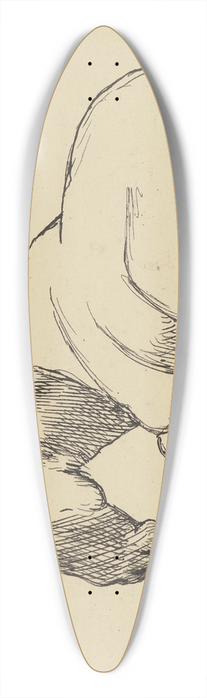 Hans Thoma - Esel 39.3 inch art pintail longboard deck