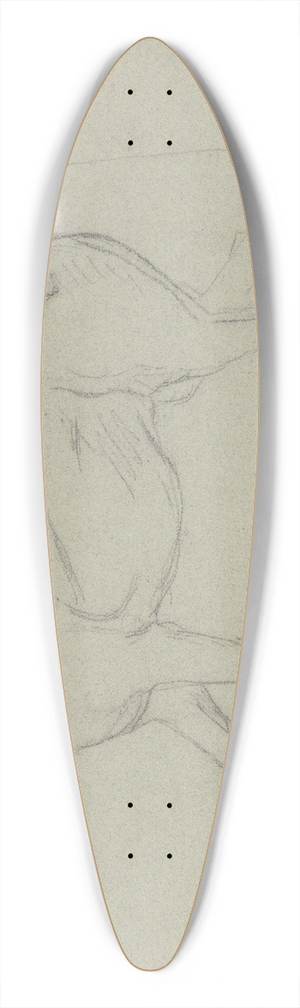 Hans Thoma - Horse study 39.3 inch art pintail longboard deck