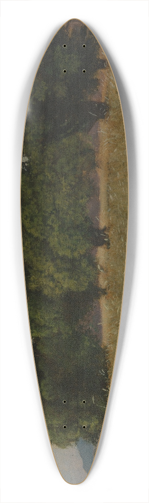 Hans Thoma - Kornfeld mit Laubbumen 39.3 inch art pintail longboard deck