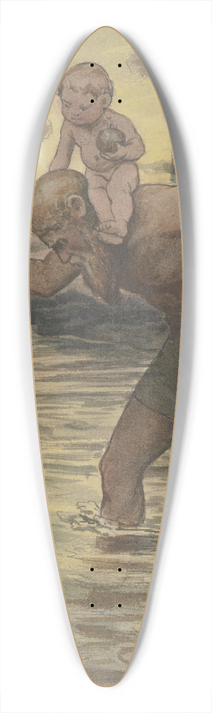 Hans Thoma - Saint Christopher 39.3 inch art pintail longboard deck