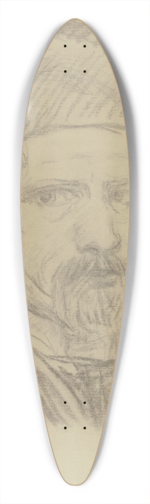 Hans Von Mares - Self-portrait 39.3 inch art pintail longboard deck