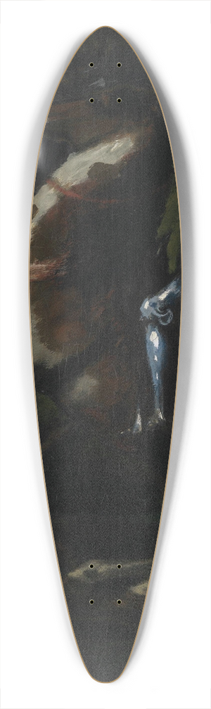 Hans Von Mares - The Three Horsemen II; St. George 39.3 inch art pintail longboard deck