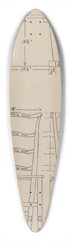 Hans Westendorff - Side Chair 39.3 inch art pintail longboard deck