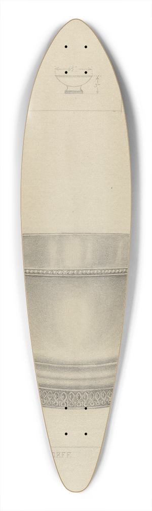 Hans Westendorff - Silver Bowl 39.3 inch art pintail longboard deck
