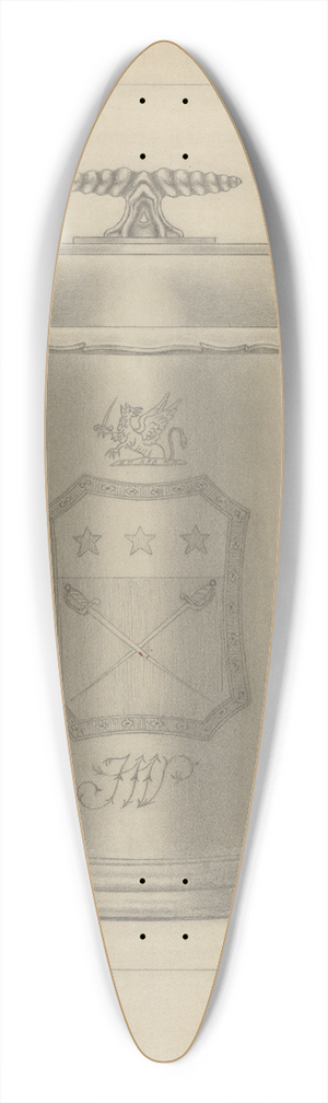 Hans Westendorff - Silver Tankard 39.3 inch art pintail longboard deck