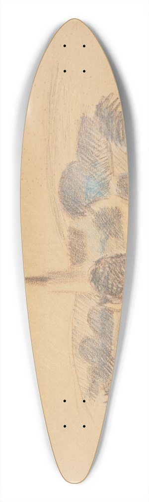 Harald Giersing - Udsigt mod Svanninge Kirke 39.3 inch art pintail longboard deck