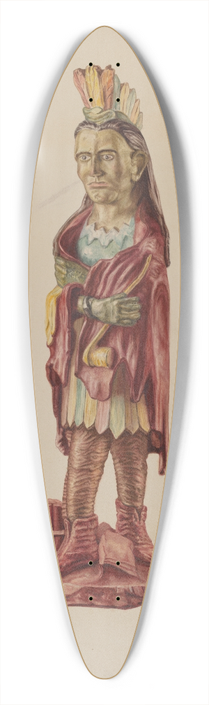 Hardin Walsh - Cigar Store Indian 39.3 inch art pintail longboard deck