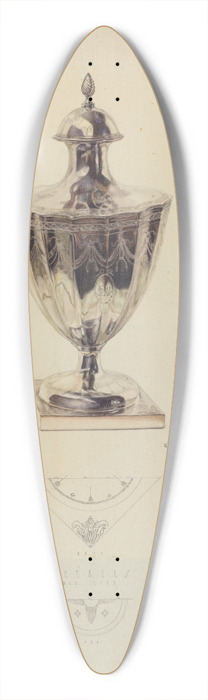 Hardin Walsh - Silver Sugar Urn 39.3 inch art pintail longboard deck