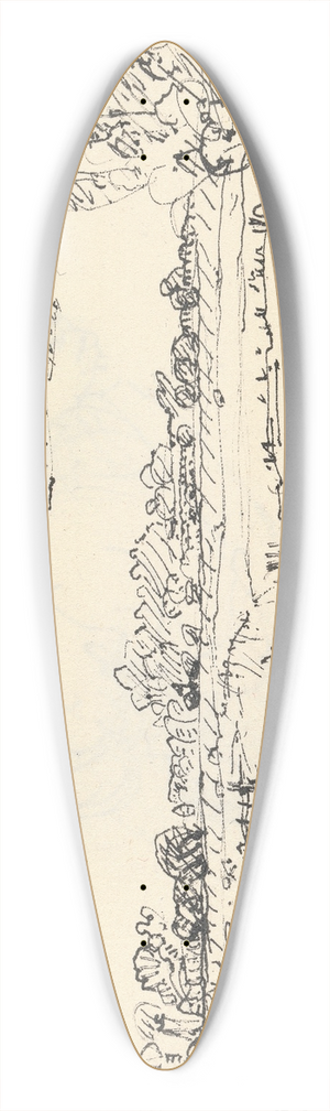 Harold Gilman - Romney Marsh. 39.3 inch art pintail longboard deck