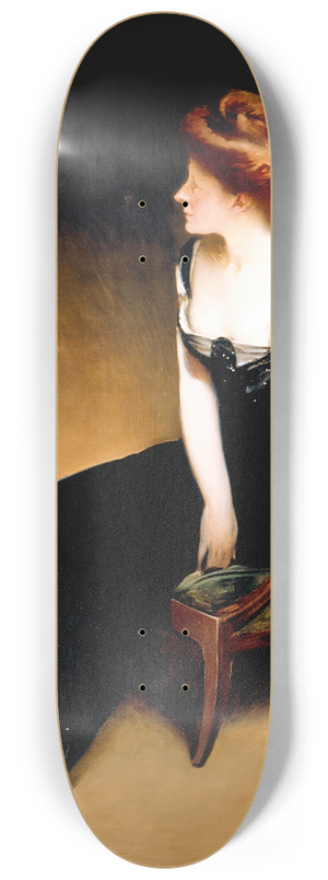John White Alexander - Portrait of Mrs. V, Mrs. Herman Duryea 8.25 inch art skate deck