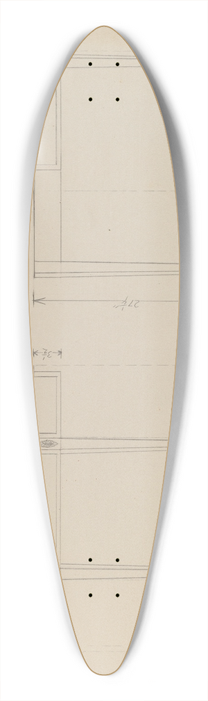 Harry Eisman - Card Table 39.3 inch art pintail longboard deck