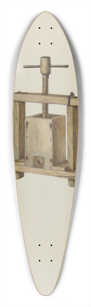 Harry Mann Waddell - Cider Press 39.3 inch art pintail longboard deck