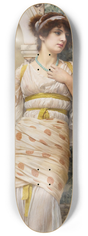 John William Godward - At the fountain 8.25 inch art skate deck