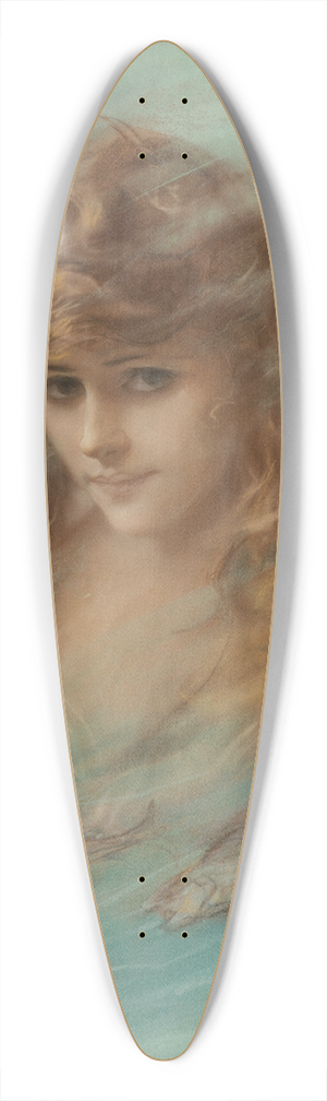 Haskell Coffin - Woman Among Fish 39.3 inch art pintail longboard deck