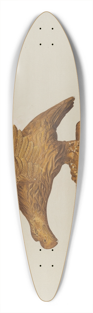 Hazel Hyde - Eagle with Cannon 39.3 inch art pintail longboard deck