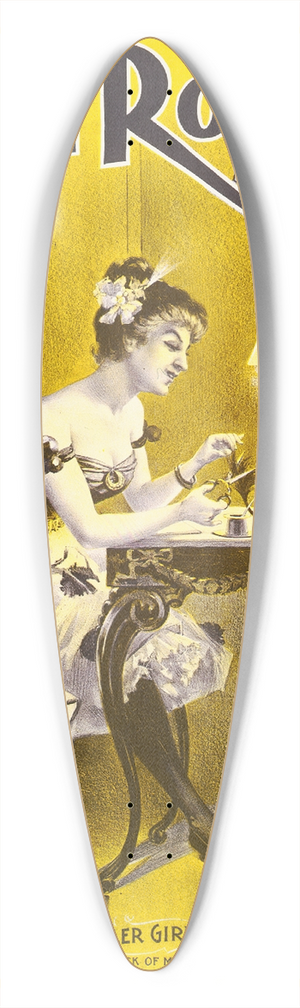 H.C. Miner Litho. Co. - Deveres High Rollers Burlesque Co. 39.3 inch art pintail longboard deck