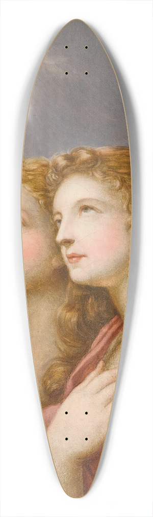 Heinrich Friedrich Fger - Study For Two Female Figures Praying 39.3 inch art pintail longboard deck