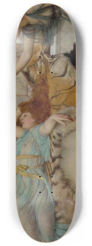 John William Godward - Mischief and Repose 8.25 inch art skate deck