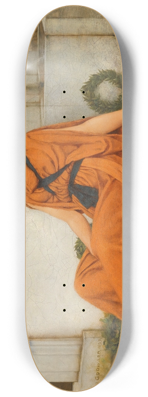 John William Godward - Repose,The Flower Girl 8.25 inch art skate deck