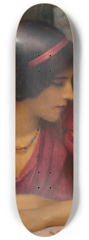 John William Godward - The Letter (A Classical Maiden) 8.25 inch art skate deck