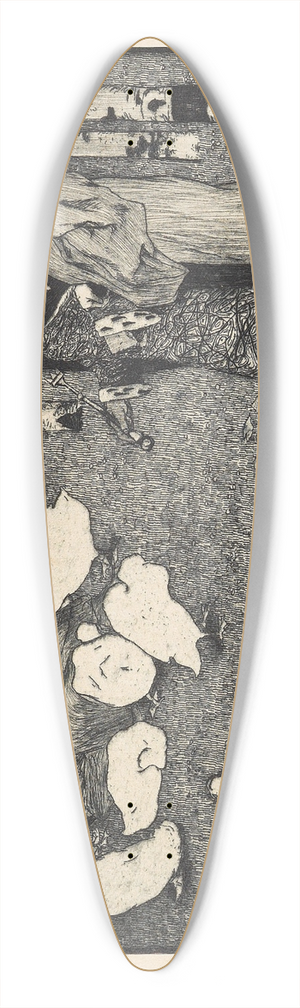 Heinrich Vogeler - Froschknig 39.3 inch art pintail longboard deck