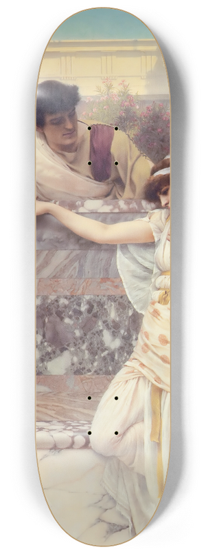 John William Godward - Yes or No Date 8.25 inch art skate deck