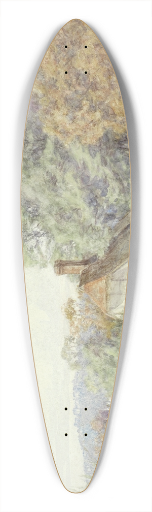 Helen Allingham - A Surrey cottage 39.3 inch art pintail longboard deck
