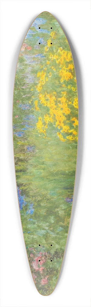 Helen Allingham - In a Surrey garden, Brook, near Witley 39.3 inch art pintail longboard deck