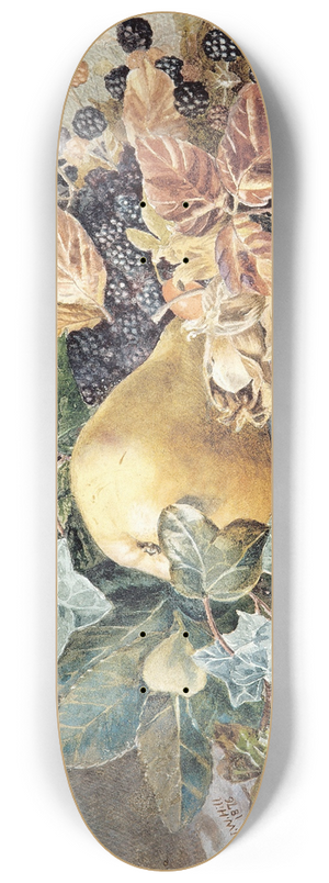 John William Hill - Still Life with Fruit 8.25 inch art skate deck