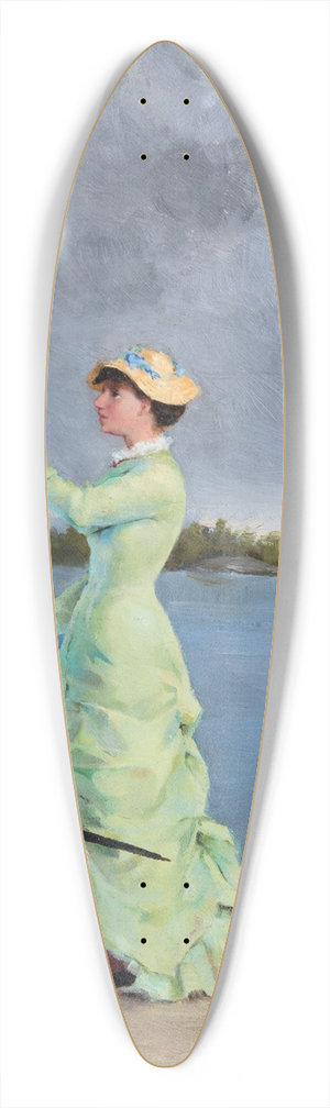 Helene Schjerfbeck - On The Jetty 39.3 inch art pintail longboard deck