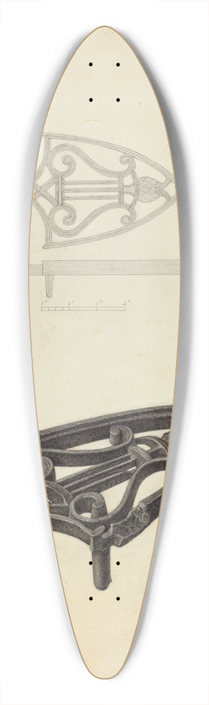 Helen Hobart - Flat Iron Holder 39.3 inch art pintail longboard deck