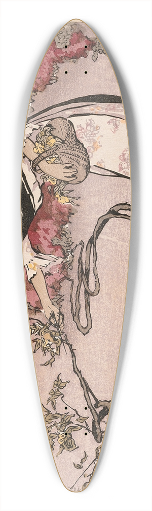 Helen Hyde - A Mexican Coquette 39.3 inch art pintail longboard deck