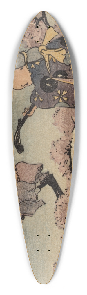 Helen Hyde - A Roundelay 39.3 inch art pintail longboard deck
