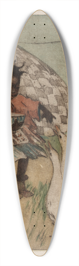 Helen Hyde - Feeding the Geese 39.3 inch art pintail longboard deck