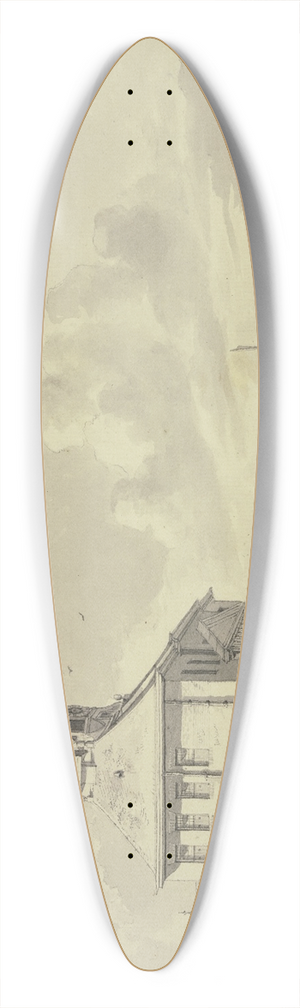 Hendrik Schepper - Gezigt langs de Muyder Poord na de Wisepper 39.3 inch art pintail longboard deck