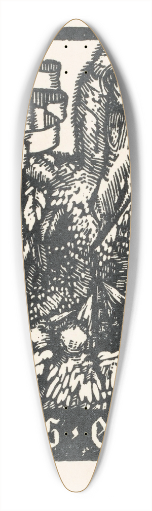 Hendrik van der Straaten - De Korenaar 39.3 inch art pintail longboard deck