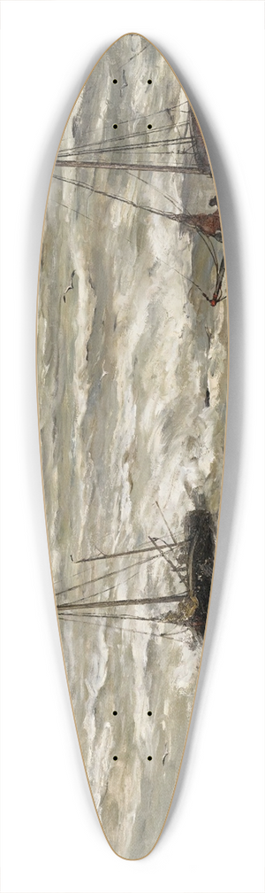 Hendrik Willem Mesdag - At Sea 39.3 inch art pintail longboard deck