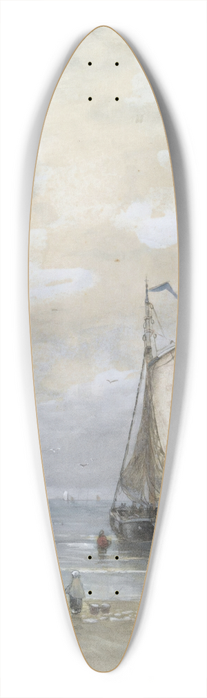 Hendrik Willem Mesdag - Sorting The Catch 39.3 inch art pintail longboard deck