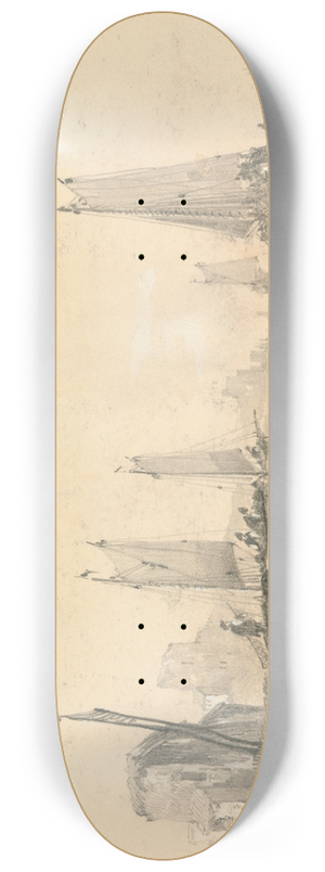 John Wilson Ewbank - Coast Scene 8.25 inch art skate deck