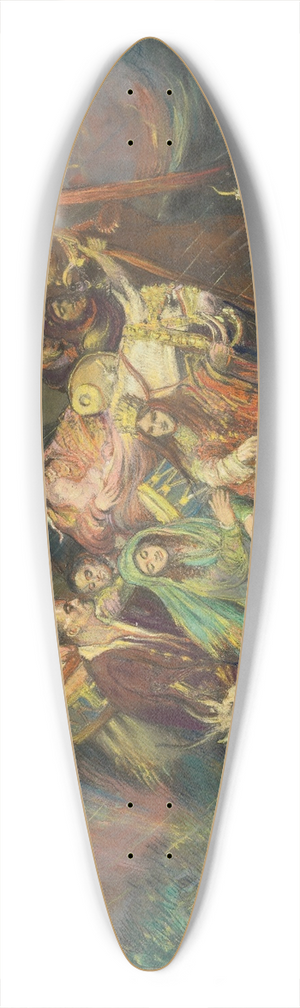 Henri de Groux - Gipsies 39.3 inch art pintail longboard deck