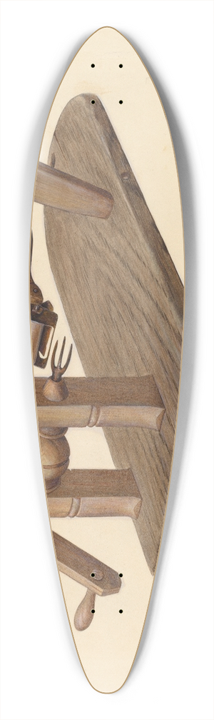 Henrietta S. Hukill - Apple Peeler 39.3 inch art pintail longboard deck