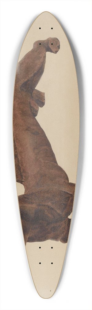 Henrietta S. Hukill - Dachsund Foot Scraper 39.3 inch art pintail longboard deck