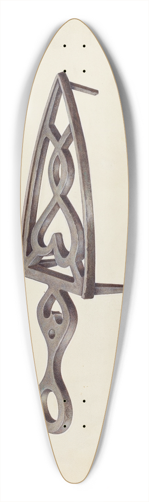 Henrietta S. Hukill - Flat Iron Stand 39.3 inch art pintail longboard deck