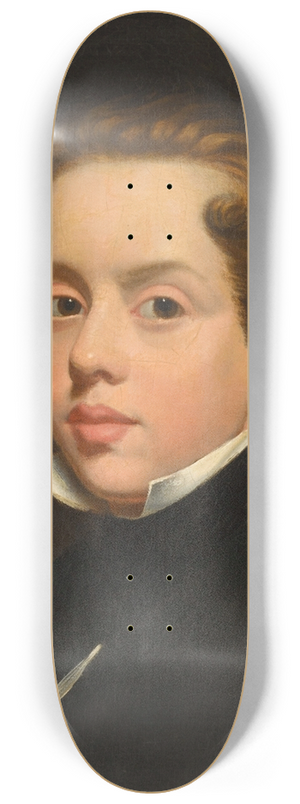 John Wood - Portrait of the artists nephew Edwin Wood 8.25 inch art skate deck