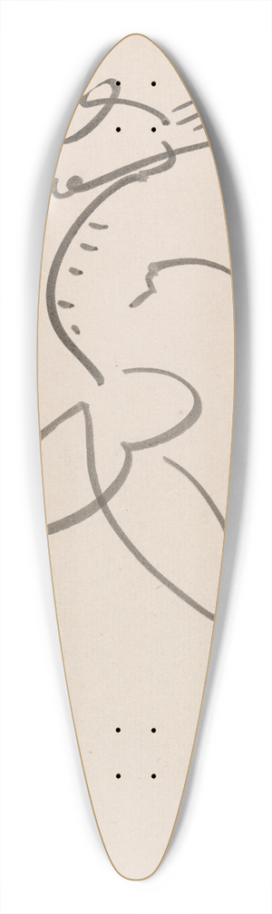 Henri Gaudier-Brzeska - Dancing Figure 39.3 inch art pintail longboard deck