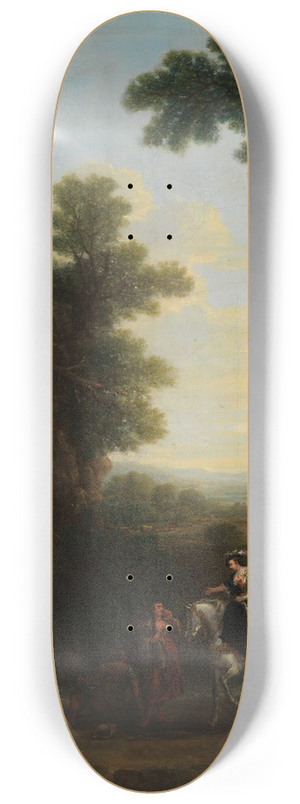 John Wootton - Classical Landscape with Gypsies 8.25 inch art skate deck