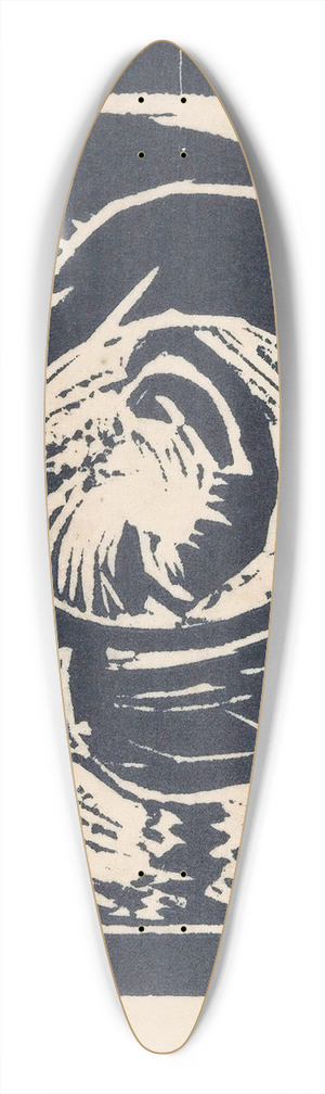 Henri Jonas - Kop van een figuur 39.3 inch art pintail longboard deck